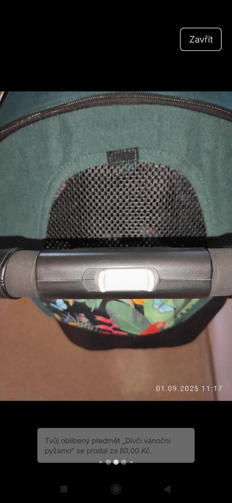 Kočárek momi estelle zelený se zlatým rámem, momi,momi estelle