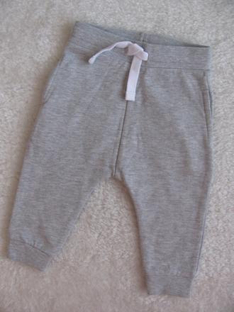 Šedé bavlněné tepláky, střik- unisex, matalan,80