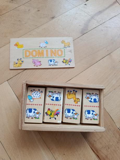 Dřevěné domino - zvírátka,