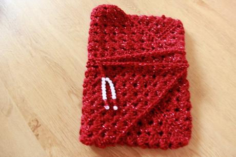 Handmade háčkovaný obal na knihu,