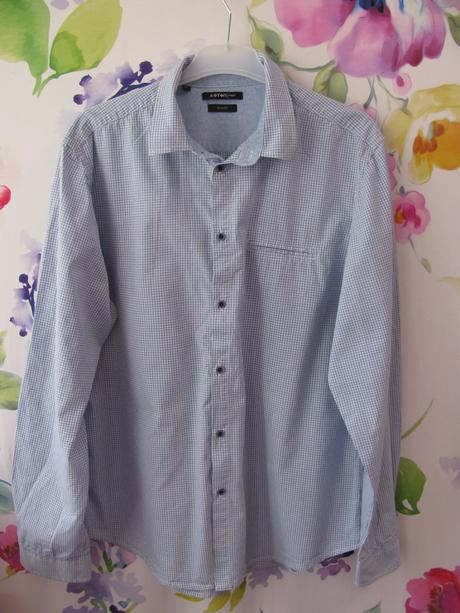 Pánská společenská sv.modrá bavlněná košile, xl