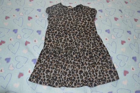 116 122 128 134 140 úpletové šaty tunika gepardí, zara,128