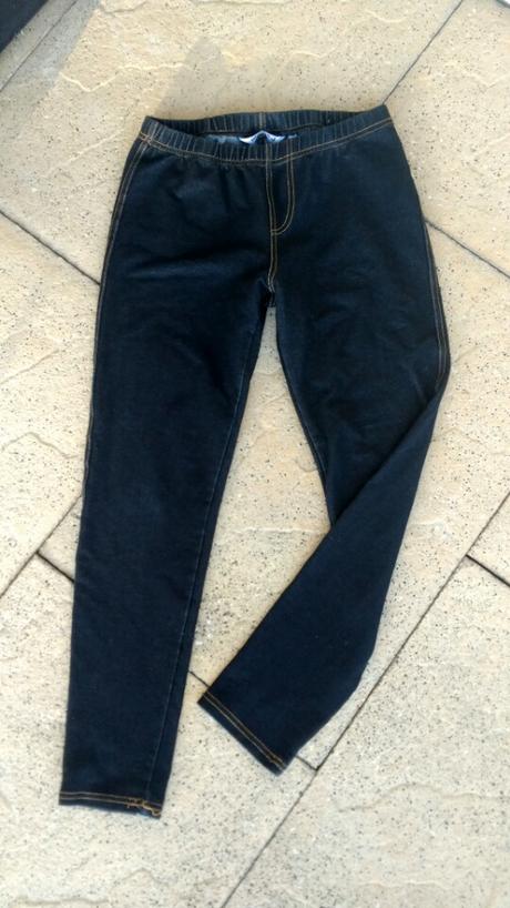 Tmavě modré džegíny / legíny /elasťáky vel.152-158, new look,158