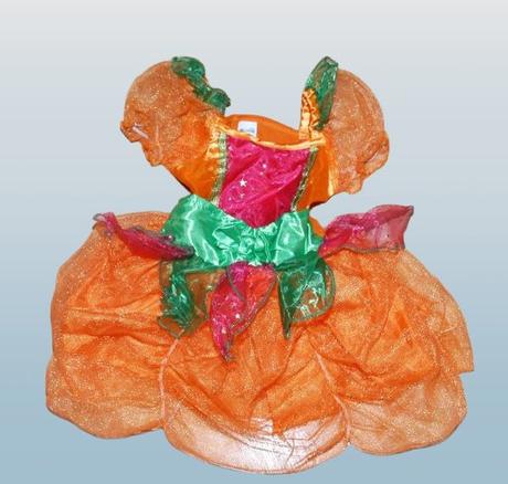 Karnevalové šaty kostým dýňová víla na halloween, 