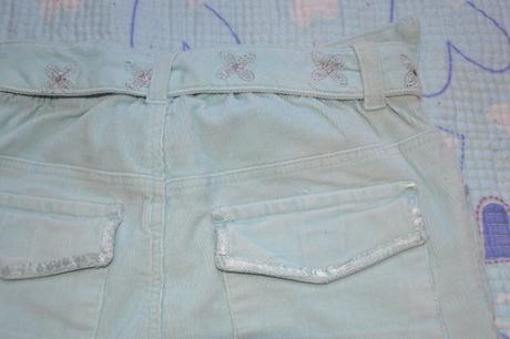 Sv. modré/ tyrkysové manžestrové kalhoty, girl2girl,116