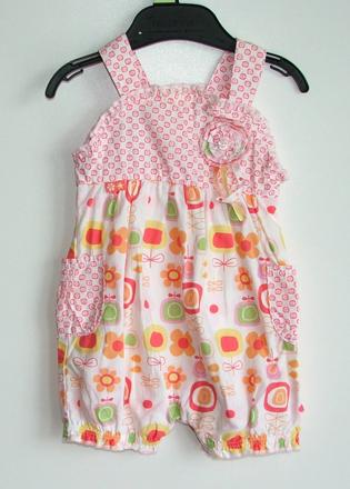 P423 dívčí letní plátěný overal vel. 62, mothercare,62