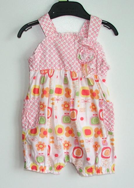 P423 dívčí letní plátěný overal vel. 62, mothercare,62
