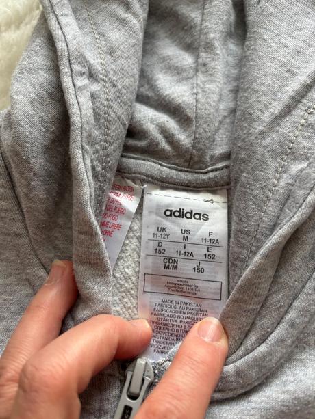 Mikina šedá adidas - v.11/12 let, adidas,152