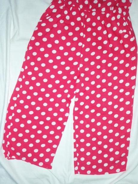 Letní červený puntikatý overal, young dimension,110