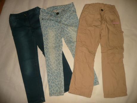 Kalhoty podšité džíny 3x vel 110/116 5/6 let, cherokee,116