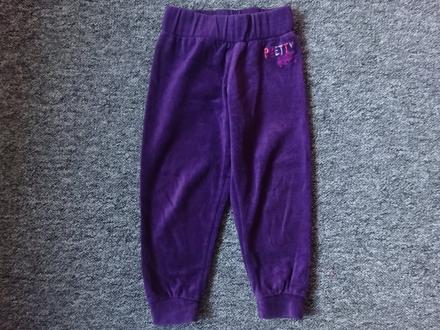 Tepláky fialové sametové, vel. 86/92, lupilu,86