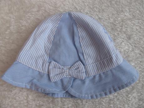 Světle modrý plátěný klobouček v.0-3 měs., george,62