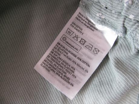 Dívčí kratší řádkované pružné tričko h&m, h&m,140