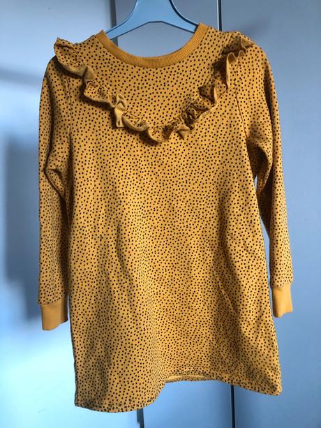 Hořčicová prodloužená mikina, 128