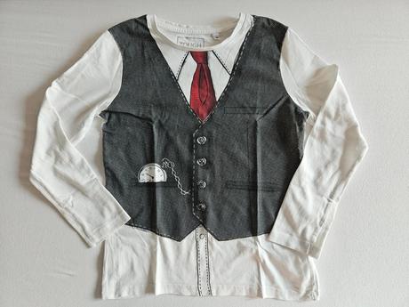 M150	chlapecké triko dl. rukáv kravata vel. 134, c&a,134