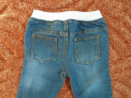 Modré kalhoty rifle džíny 3/4 kraťasy elasten, f&f,98