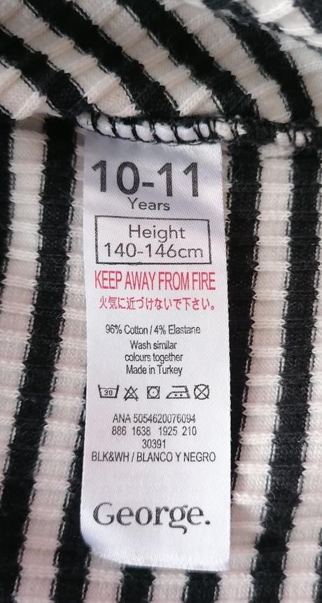 Pruhované tričko vel 140 - 146, george,140
