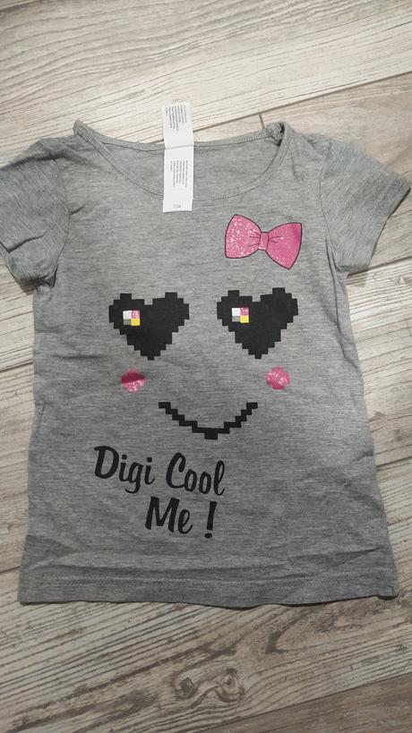 Šedé tričko dívčí krátký rukáv 104, palomino,104