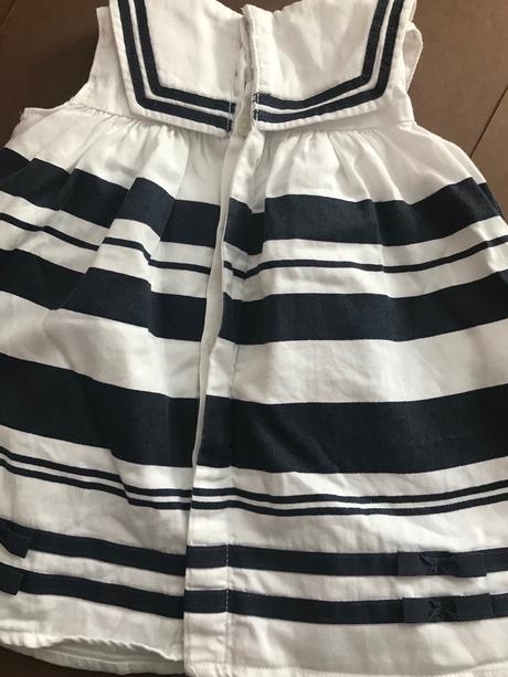 Šaty kojenecké modro bílé - v.0/3 m., mamas & papas,62