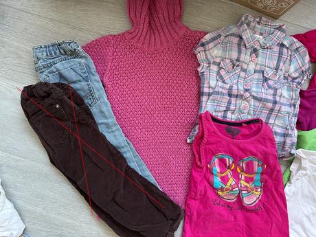 Sada oblečení, dívka, vel. 98 - 9 ks, 86–98