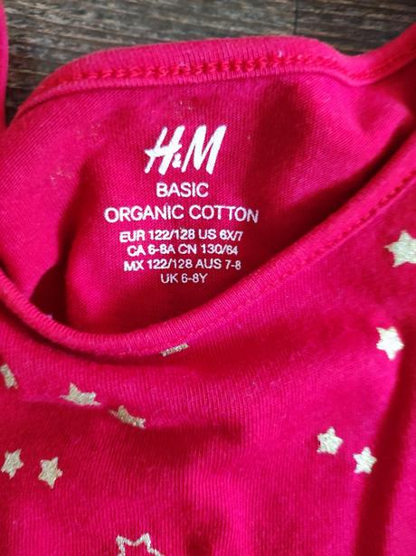 Červené šaty 122-128, h&m,122