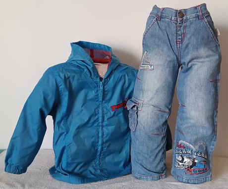 Bunda + džínové kalhoty mašinka tomáš, 98