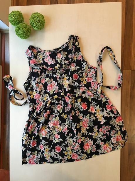 Květovaný top na vázačku, vel s/m, topshop, topshop,s