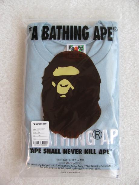 Pánské modré bavlněné tričko a bathing ape, xxxl
