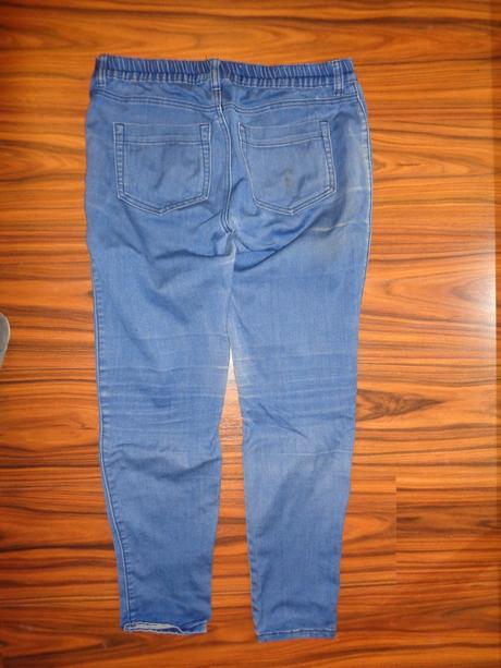 Modré šisované džegíny, fishbone,l