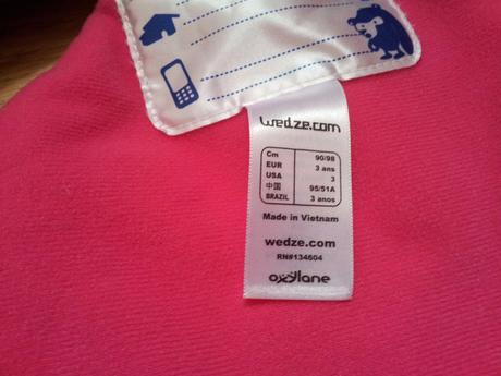 Šusťákové oteplovačky, zn. wedze, vel. 3-4r., wedze,104