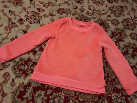 Srdíčková chlupatá mikina, h&m,98