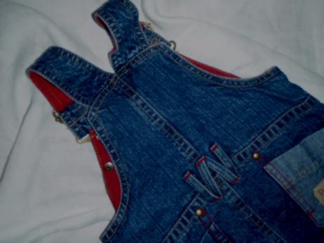 Luxusní riflové podšité laclíky - medvídek pú, c&a,62