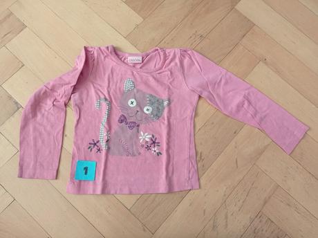 Triko dlouhý rukáv 98/104 kočky, cherokee,98