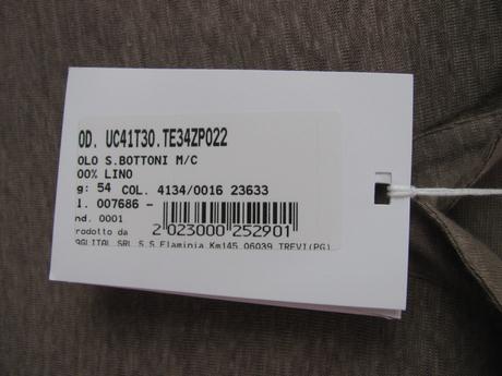 Pánské lněné italské polo triko cruciani, xl