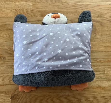 Dětský polštářek tučňák s kapsou 30 x 25 cm, 