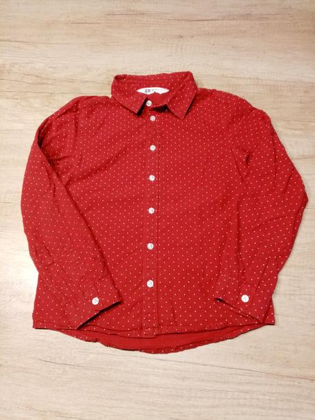 Červená košile hm vel. 122, h&m,122