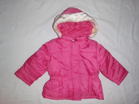 Nádherná sytě růžová teploučká zimní bunda - delší, girl2girl,92