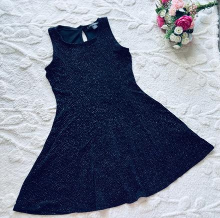 Ob/ modročerné společenské s třpitkami - v.10/11 l, primark,140