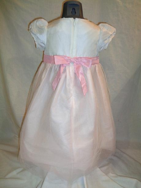 Krásné bílorůžové společenské šaty, 110