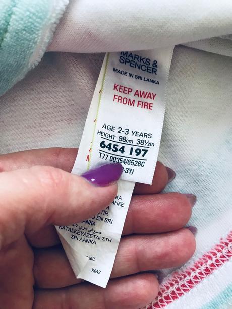 Ob/ šaty letní froté - v.2/3 roky, marks & spencer,98