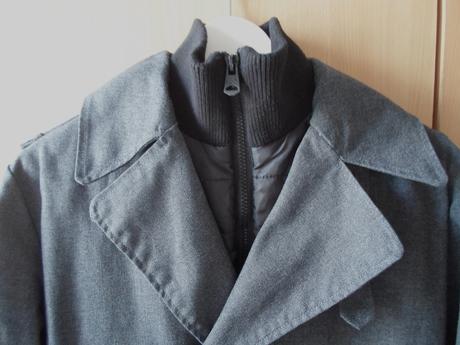 Šedý pánský kabát bunda, house,s