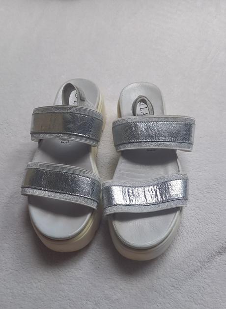 Stříbrné sandále, lasocki,36