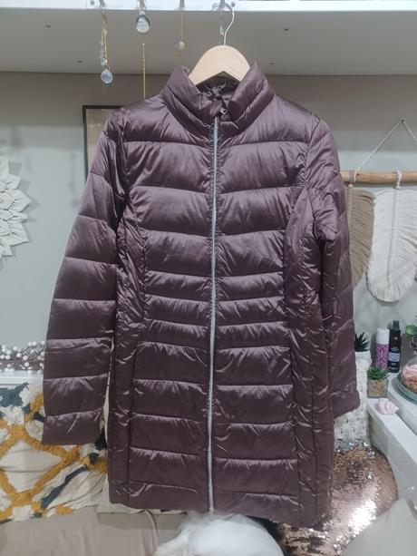 Starorůžová dlouhá bunda kabátek kabát s/m, esmara,m