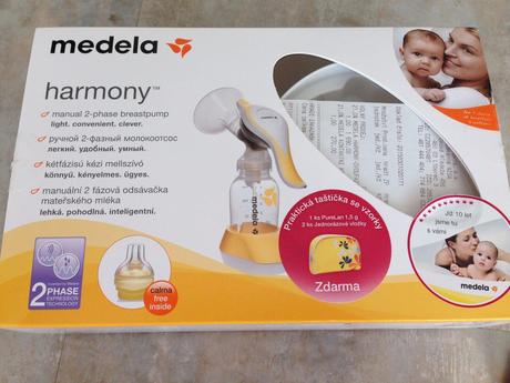 Manuální 2 fázová odsávačka medela harmony + dárky, 