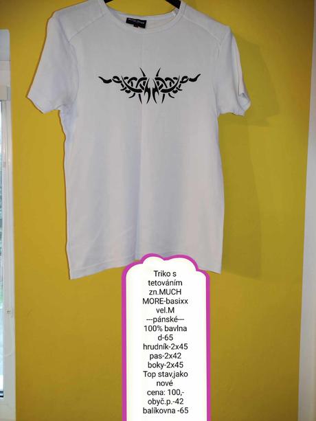 Triko s tetováním -vel.m, m