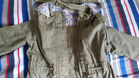 Khaki delší kabát /parka pro malou parádnici 110cm, dopodopo,110