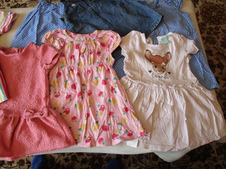 9x pěkné bavl. letní šaty, vel. 80 (9-12 měsíců), f&f,80