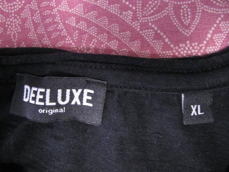 Bavlněné černé tričko s potiskem deeluxe, xl