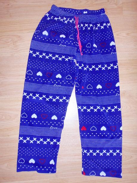 Dívčí kalhoty flaušové vel.134,140/146, 134