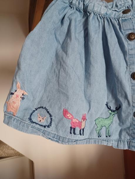 Džínová sukně se zvířátky, 128